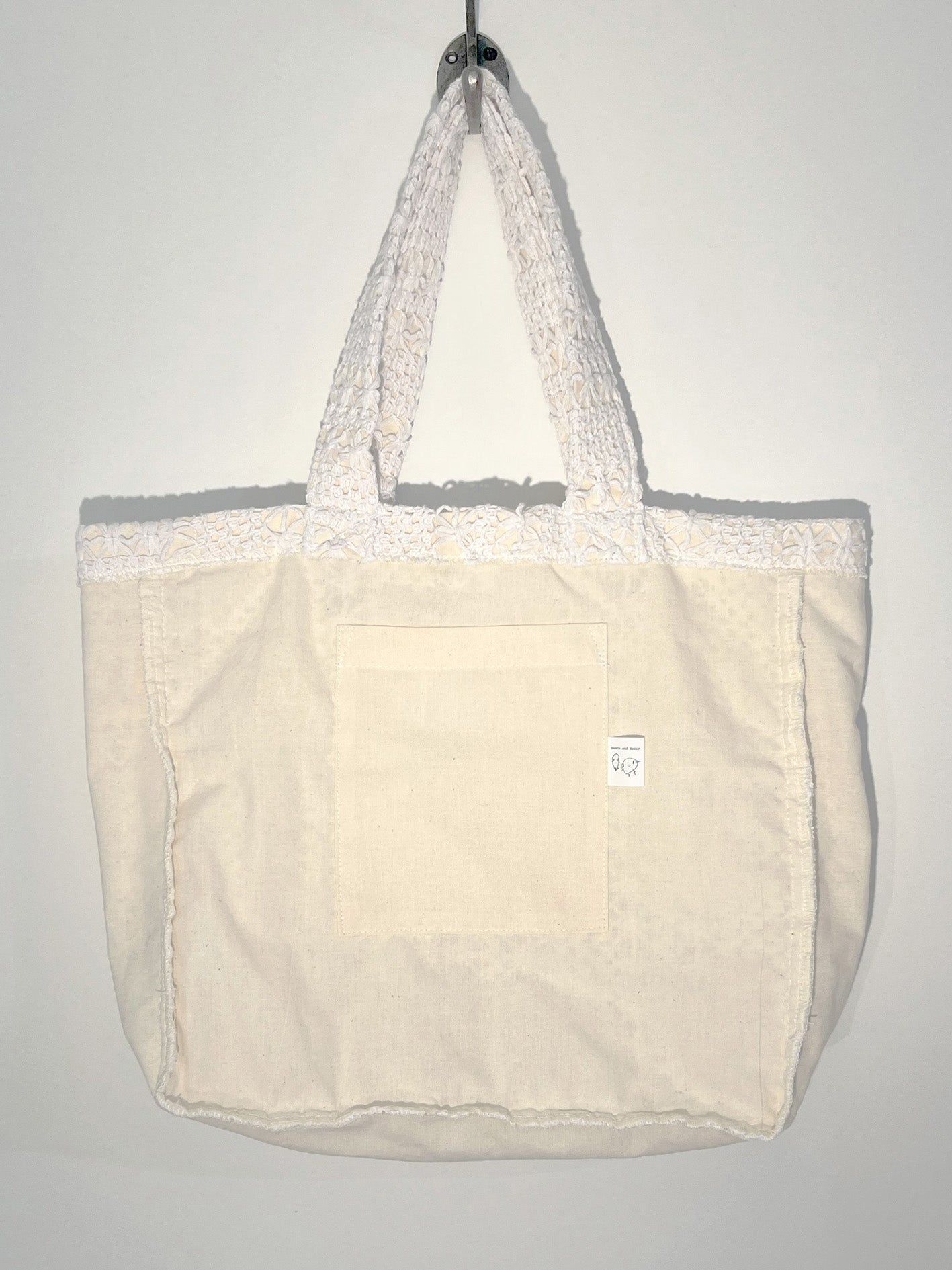 Handmade Lace Cotton Tote Bag