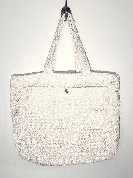 Handmade Lace Cotton Tote Bag