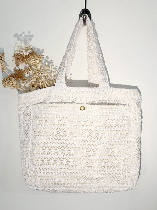 Handmade Lace Cotton Tote Bag